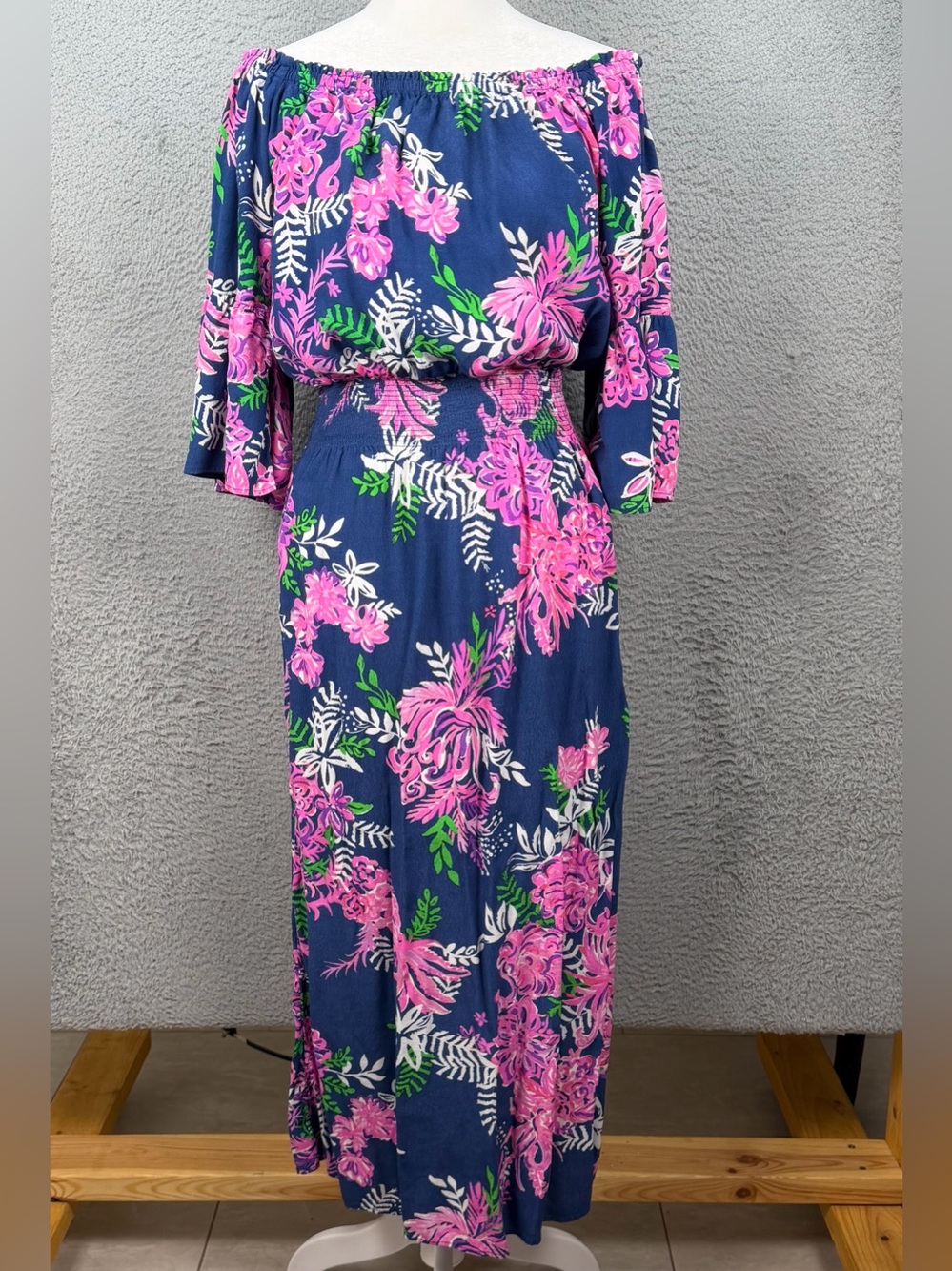 Lilly Pulitzer Ravyn Midi Dress Womens Medium Ruffle Your Feathers Colorful